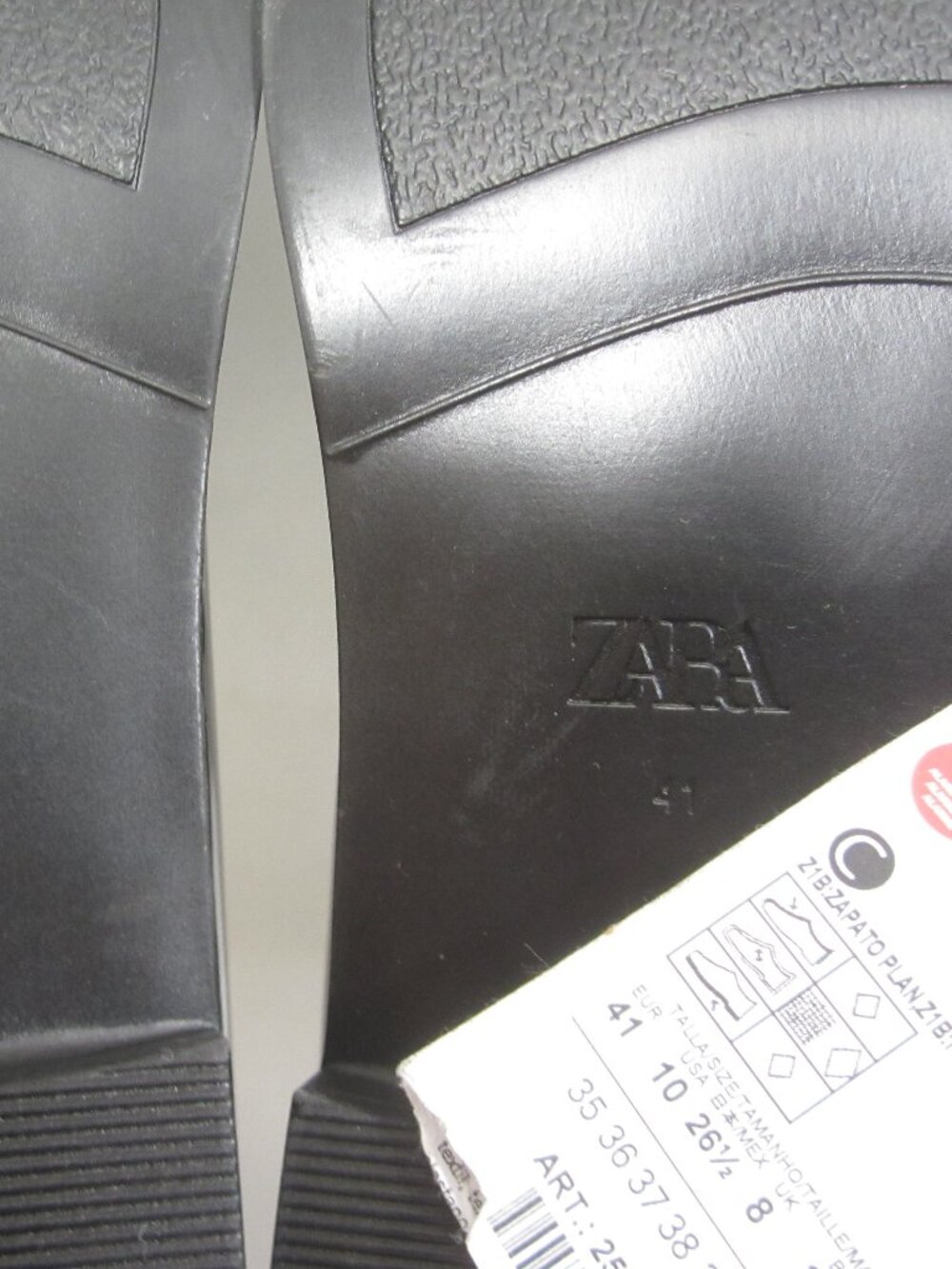 Zara Size 41 US 10 Black Faux Patent Leather Penny Loafers Casual Dress - Picture 10 of 10